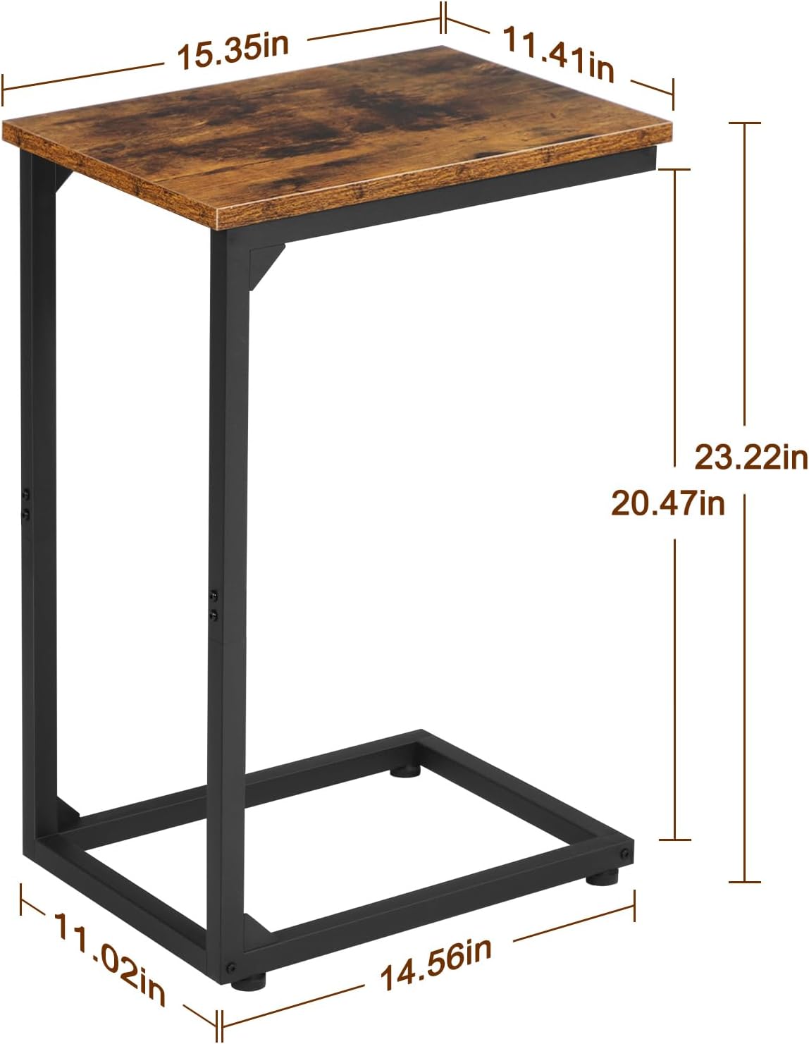 C Shaped End Table Set of 2
