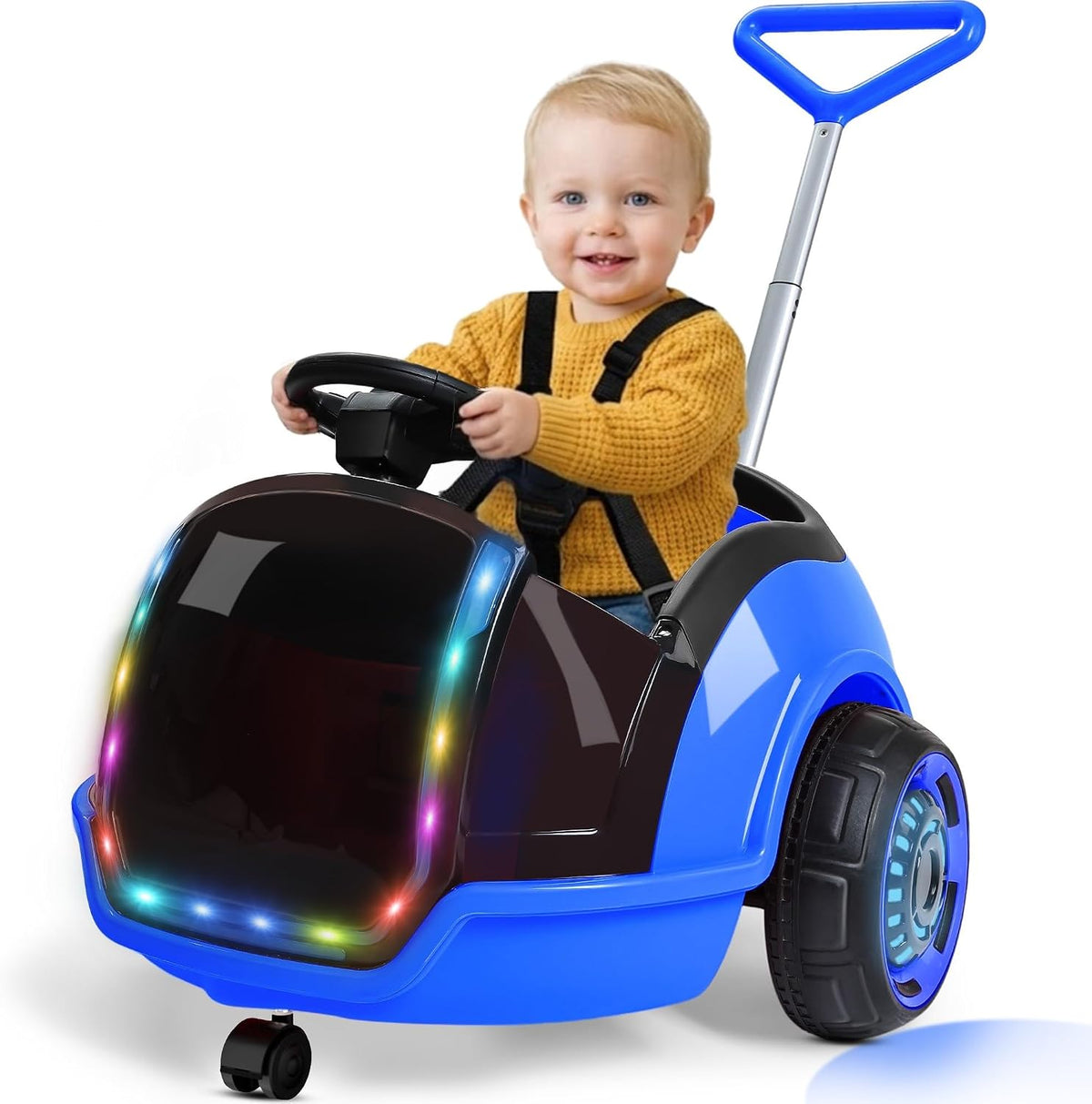 3-in-1 Electric  Ride on Push Car