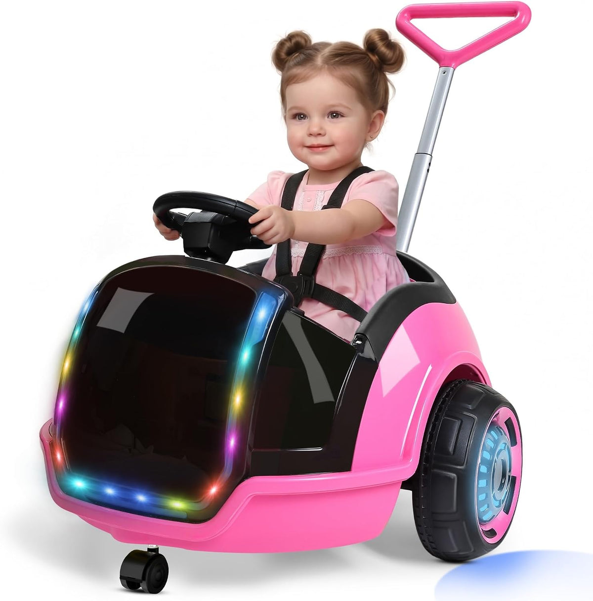 3-in-1 Electric  Ride on Push Car