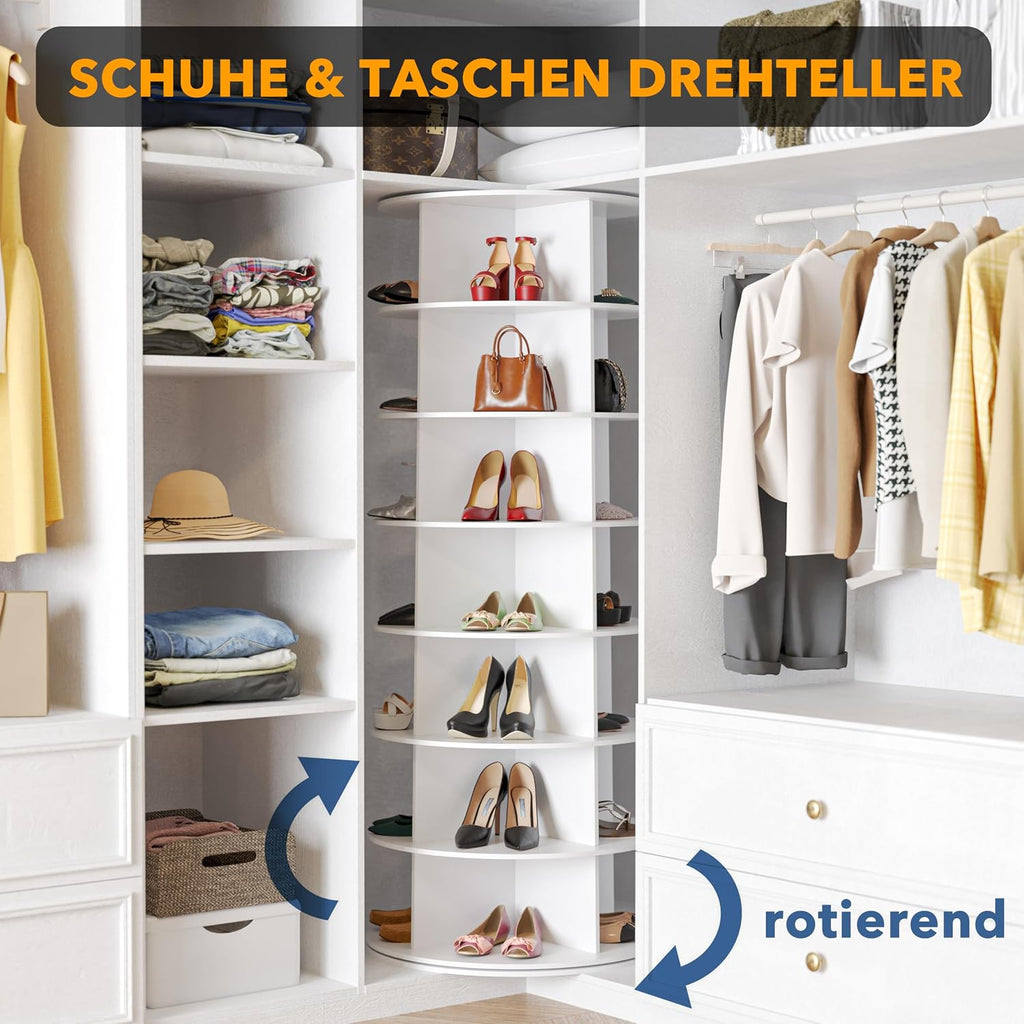 7 Tier Rotating Shoe Rack Tower