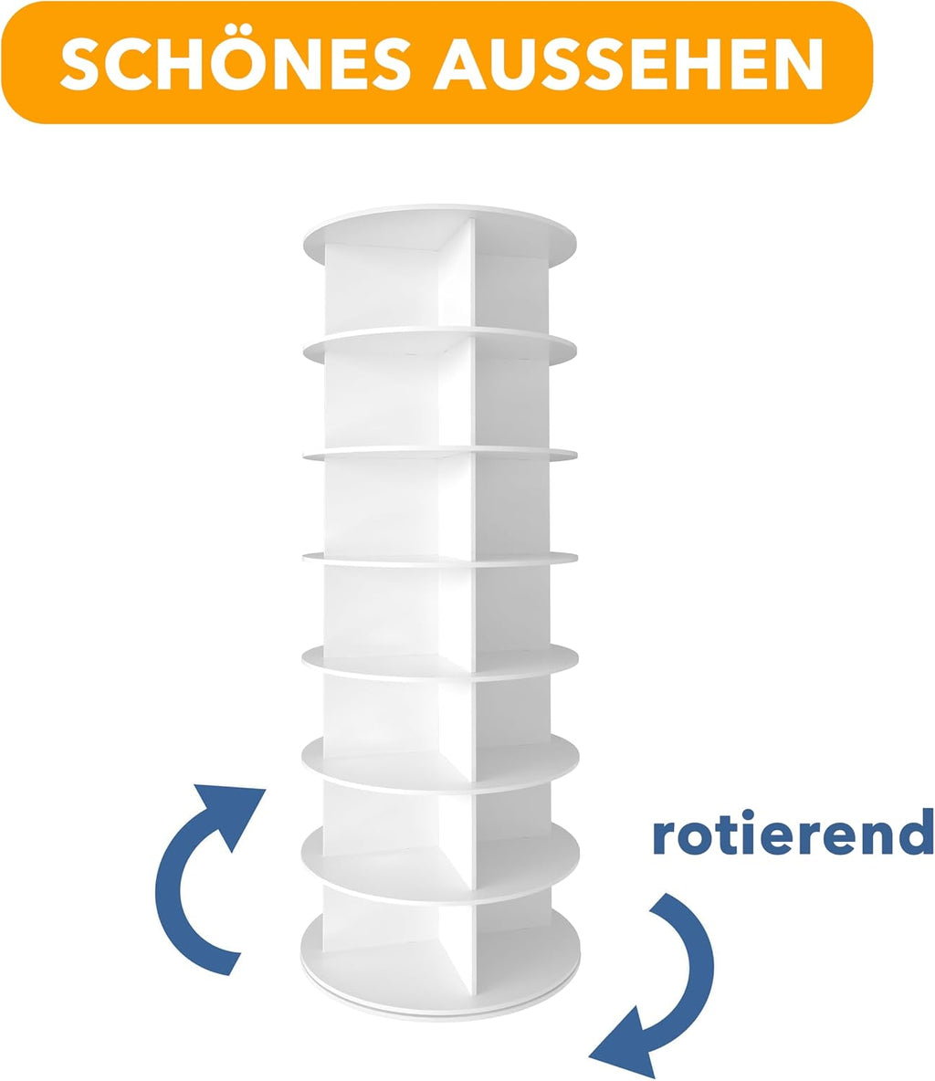 7 Tier Rotating Shoe Rack Tower